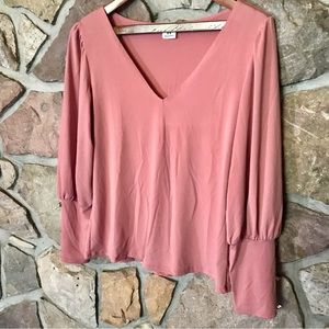 Romantic Rose pink poet shirt by Wrapper cottagecore